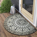 Front Door Mat Outdoor Half Circle Rug 21in x 33in - Durable Welcome
