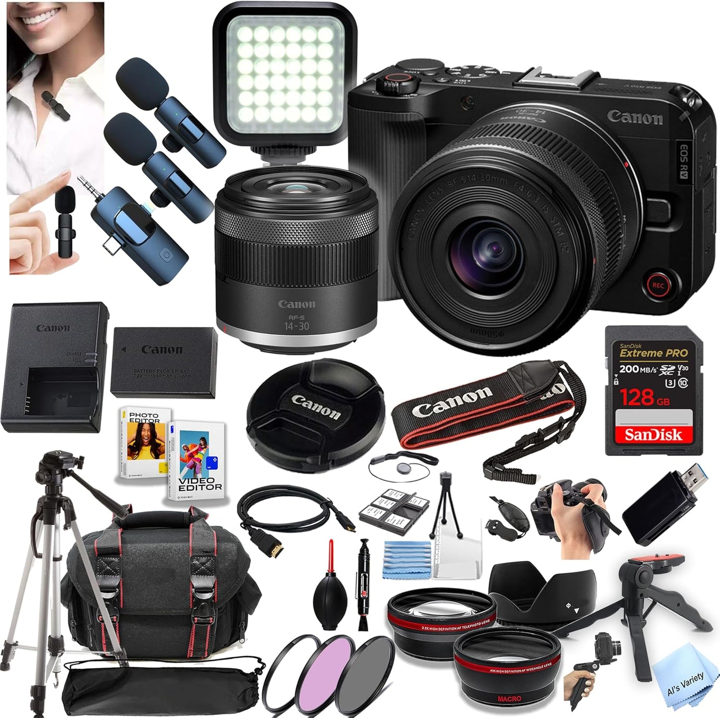 Canon EOS R50V Mirrorless Camera Bundle for Content Creators