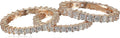 Cubic Zirconia All-Around Band Stacking Ring Set for Women - Size 8
