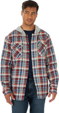 Wrangler Authentics Long Sleeve Quilted Lined Flannel Shirt Jacket be