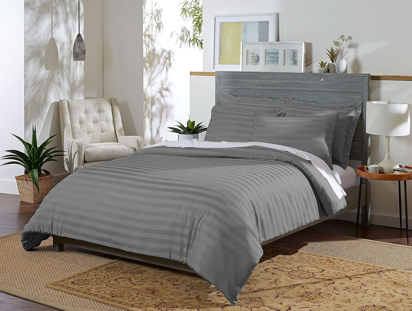 Pure Bamboo Queen Duvet Cover Set for Luxurious Sleep Comfort