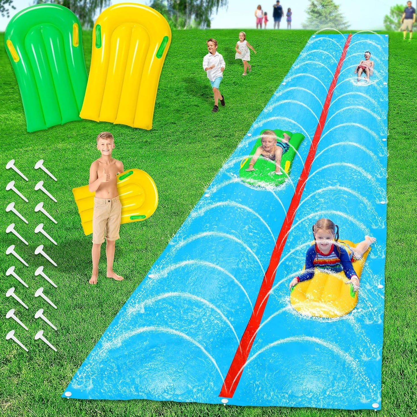 30ft x 6ft Lawn Water Slip n Slide for Kids and Adults Fun