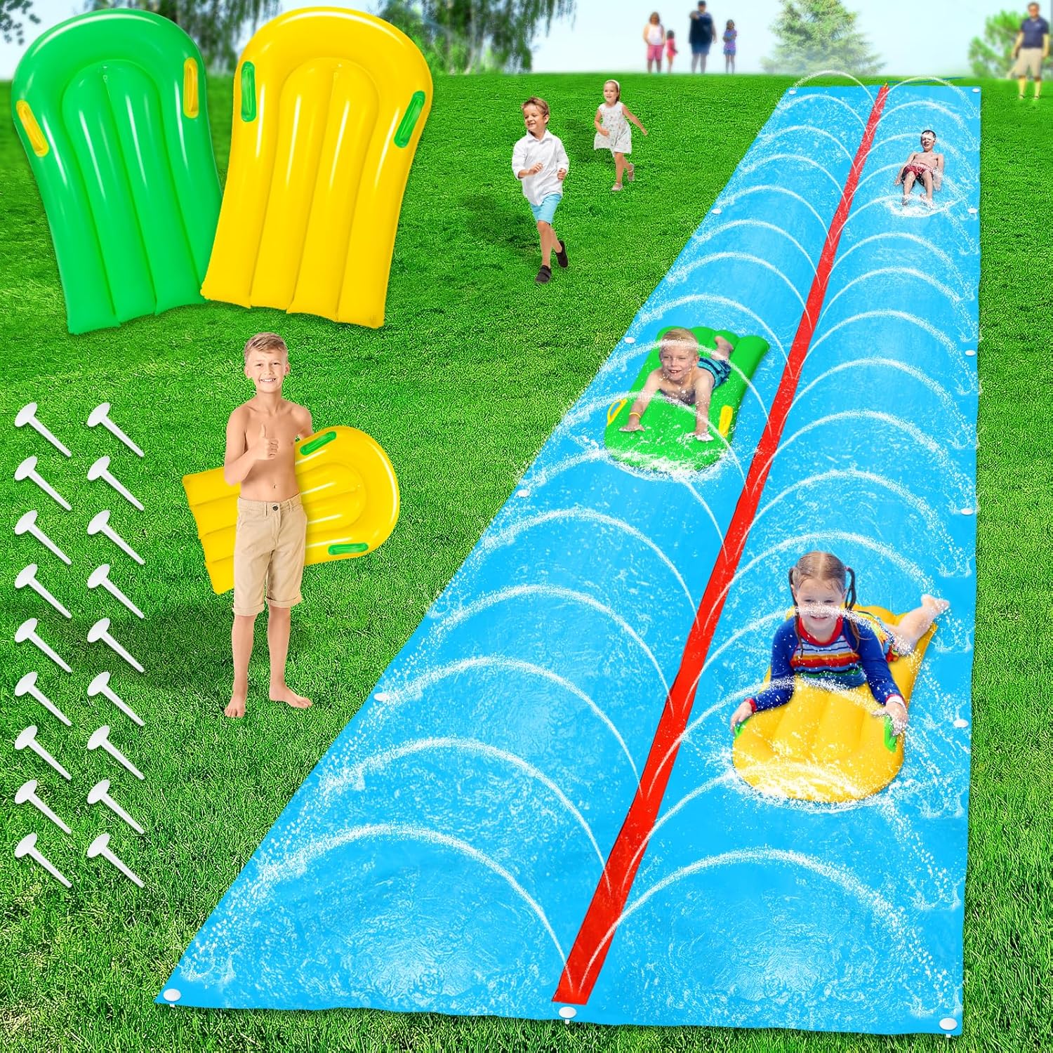 30ft x 6ft Lawn Water Slip n Slide for Kids and Adults Fun