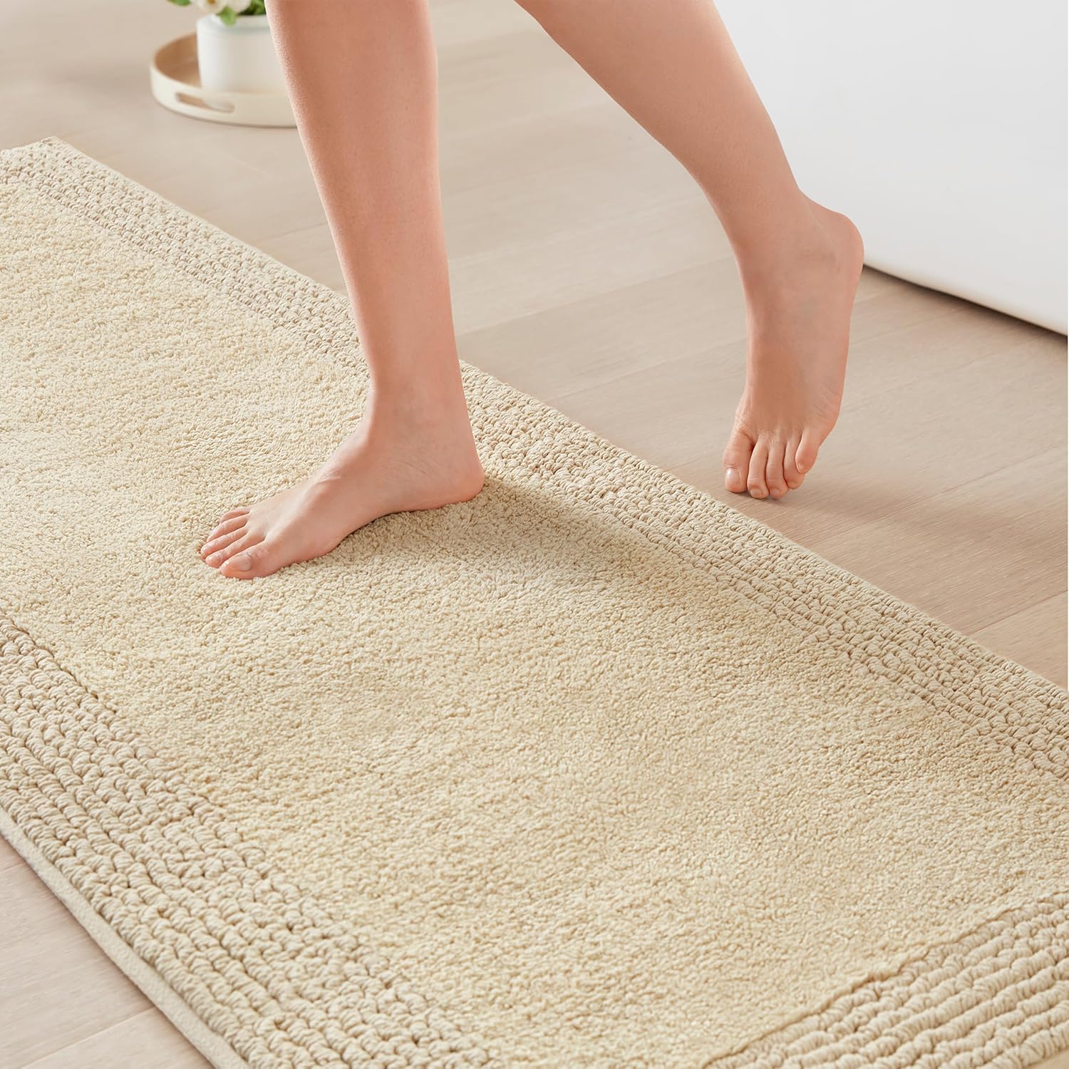 Madison Park Splendor Reversible Cotton Tufted Bath Rug 24x72
