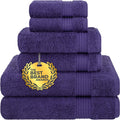 Cotton Paradise 6 Piece Turkish Towel Set - Soft, 600 GSM Purple
