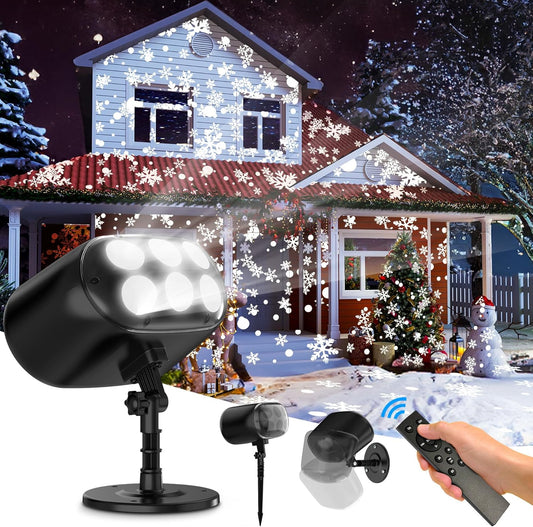 2024 Falling Snowflake Projector - Remote - LED Christmas Lights