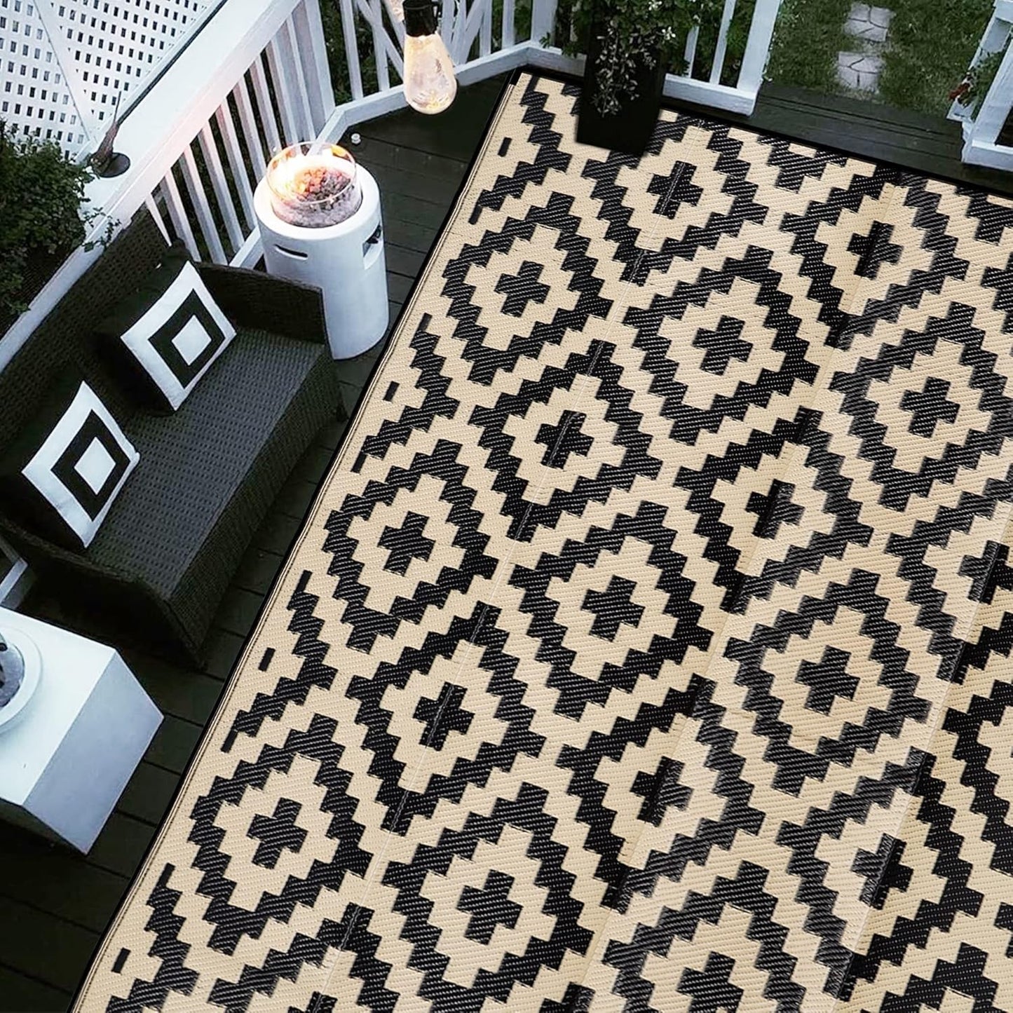 SAND MINE Waterproof Outdoor Rug 9x12 ft for Every Occasion