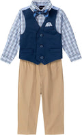 Baby Boys 4-Piece Formal Set - Dress Shirt, Vest, Pants & Tie
