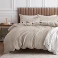 Bedsure Cotton Duvet Cover Set - 100% Cotton Waffle Weave, Oversized