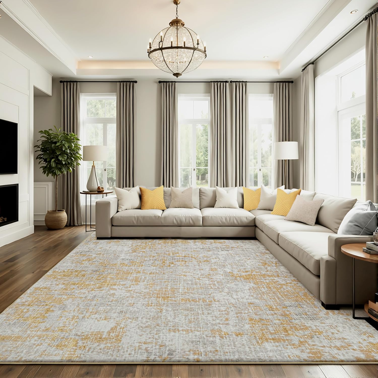 ILANGO Area Rug 3x5 for Living Room Bedroom Washable Softness