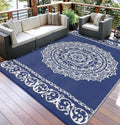 Garvee Waterproof Outdoor Rug 9x12 ft - Reversible Patio Mat