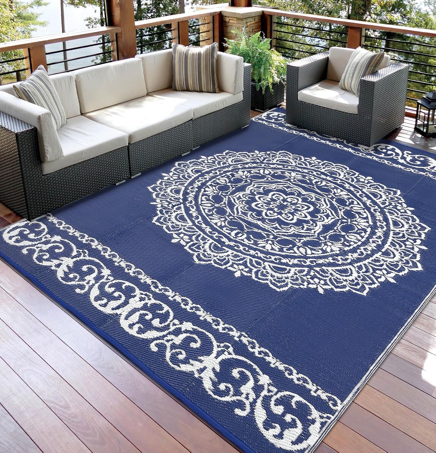 Garvee Waterproof Outdoor Rug 9x12 ft for All Your Adventures