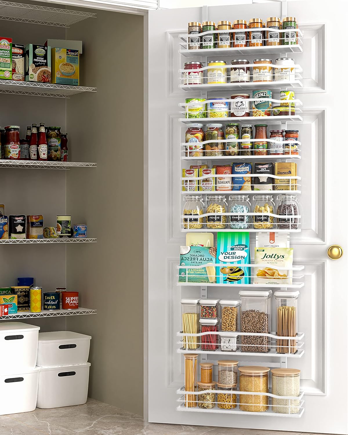 Moforoco 9-Tier Over The Door Pantry Organizer for Space Saving