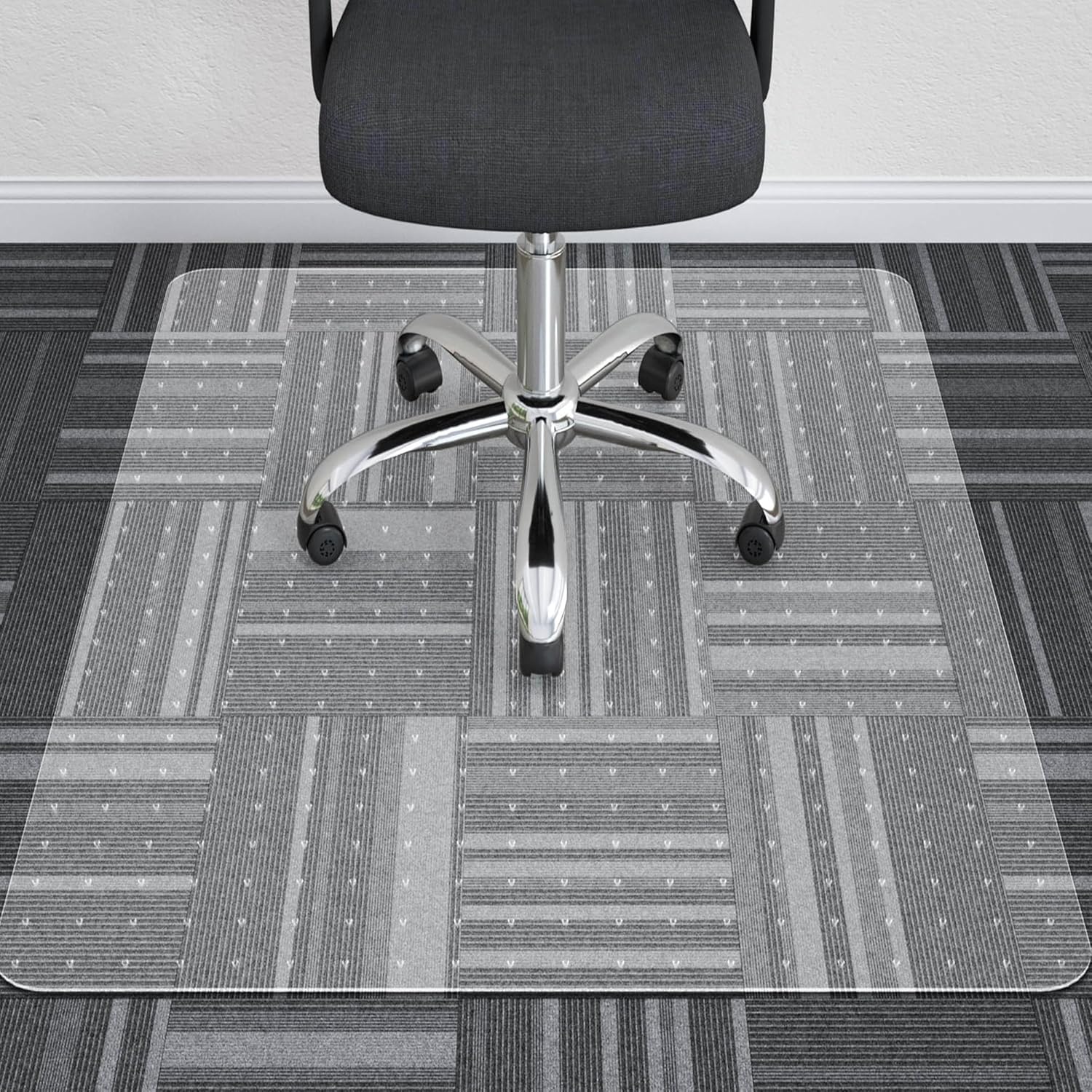 Protective Clear Chair Mat - 45x53 for Low Pile Carpet - HOMEK