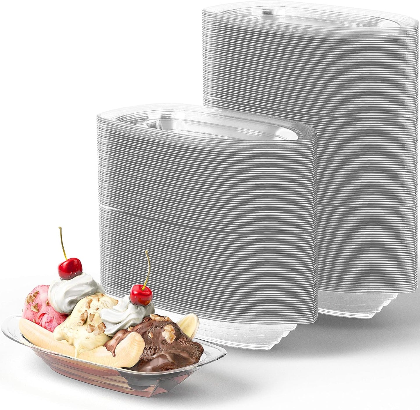Super Fun Recyclable 8oz Banana Split Boats for Parties