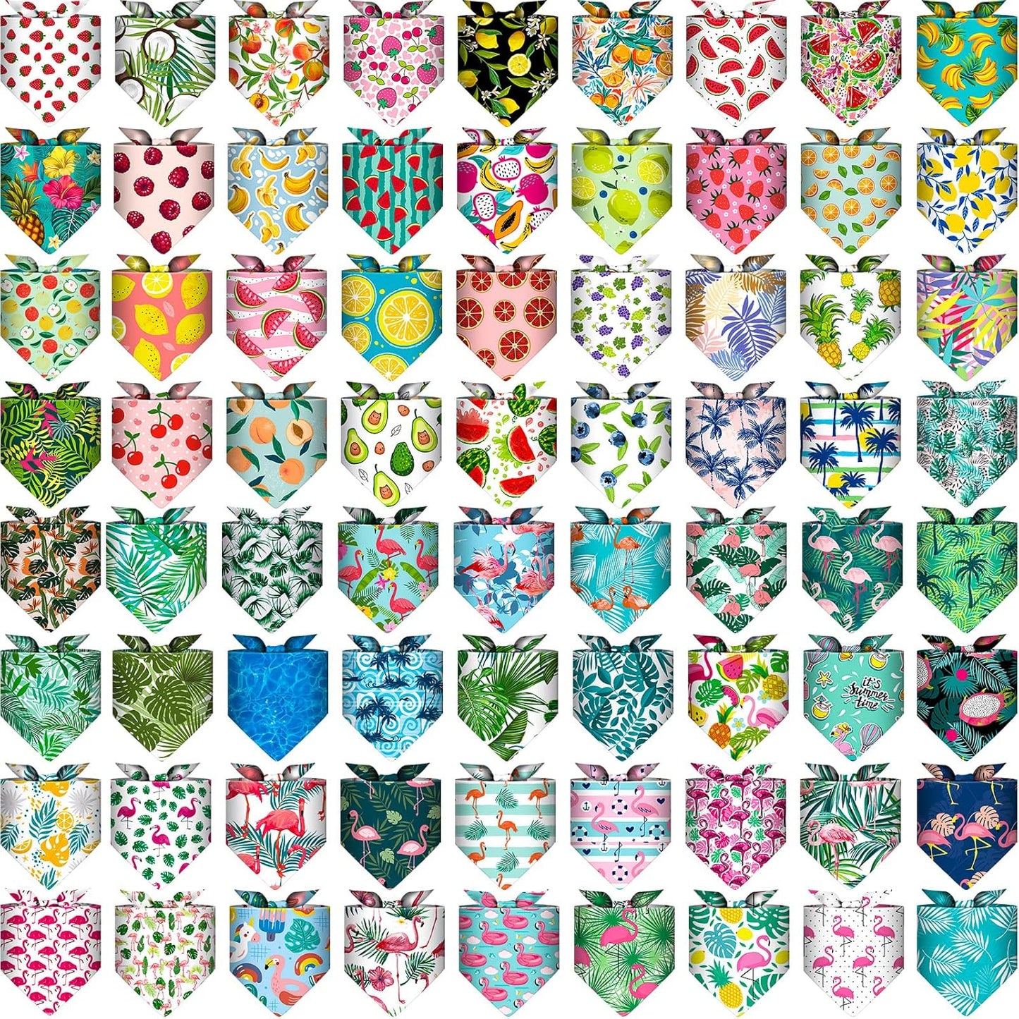 72 Packs Dog Bandanas Bulk for Summer Fun and Style
