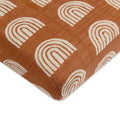 Babyletto 100% Organic Cotton Mini Crib Sheet - Terracotta Rainbow