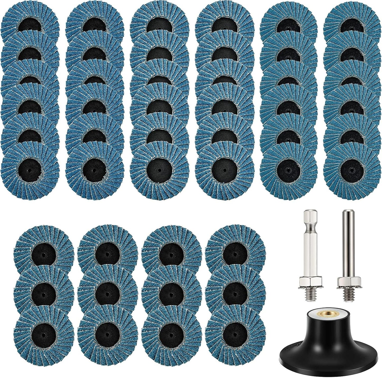 Hotop 48Pcs Flap Disc Set + Holder - Fast Grinding