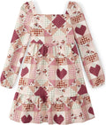 Girls Long Sleeve Tiered Cotton Dress - County Fair Style