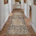 2x8 Runner Rug Hallway Vintage Brown Low Pile Runner - Machine