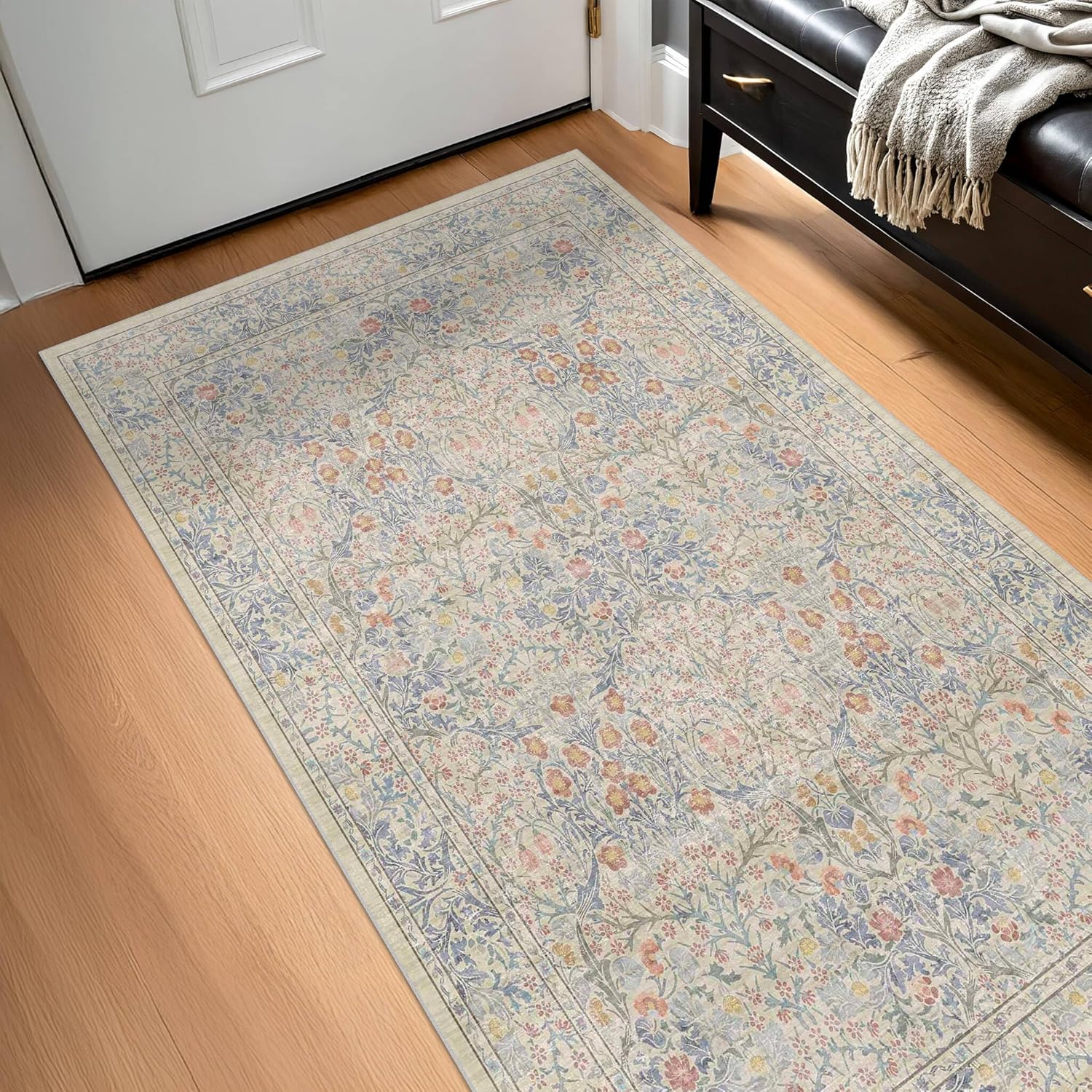 3x5 Washable Area Rug for Bedroom and Kitchen Decor