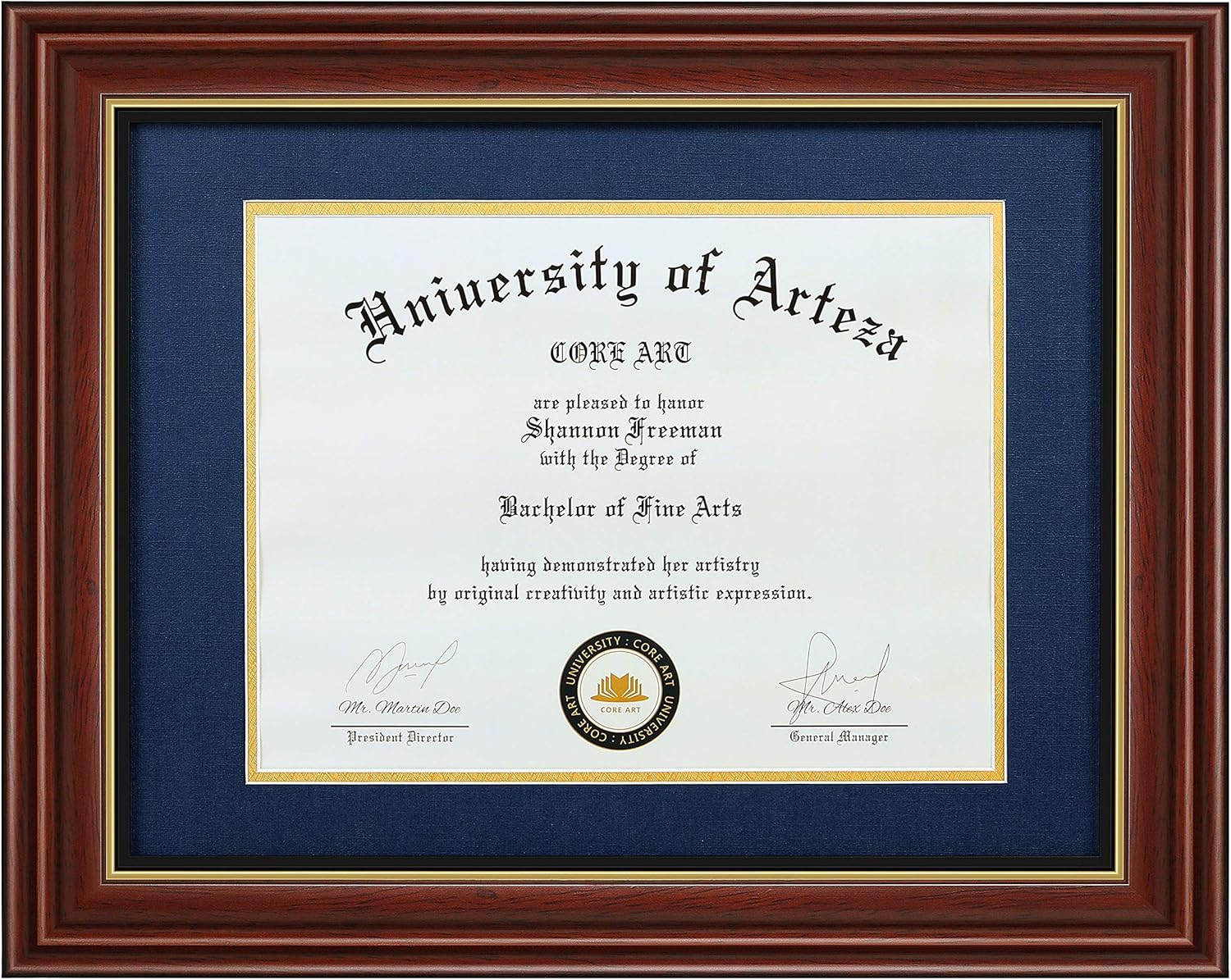 CORE ART 11x14 Diploma Frame for Certificates and Documents
