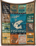 Fishing Blanket for Men - Cozy Flannel Throw 60x50 in