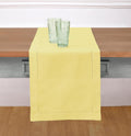 Solino Home Cotton Linen Yellow Table Runner 14 x 120 in - Hemstitch