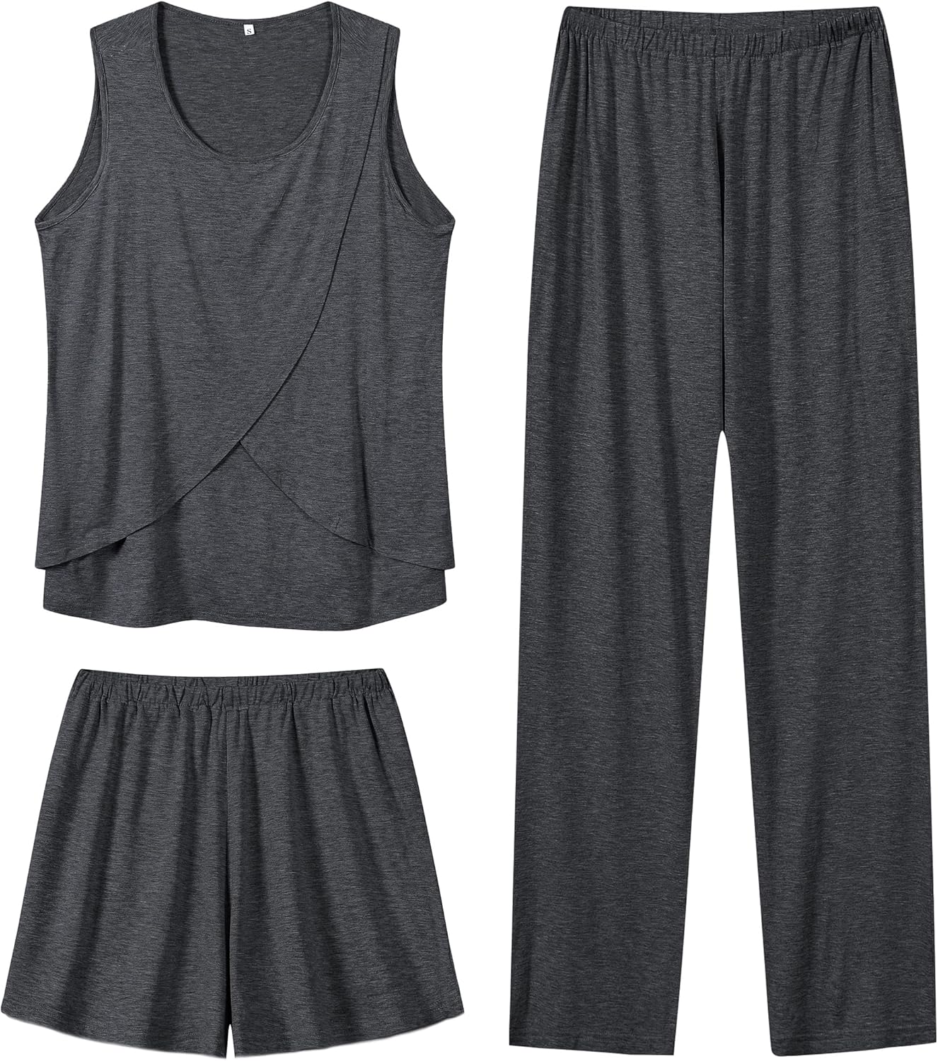 SWOMOG Women Maternity Pajama Set 3Pcs Nursing Pjs for Comfort