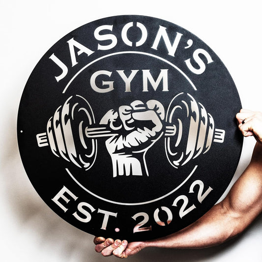 Personalized Metal Gym Sign by Lakeshore