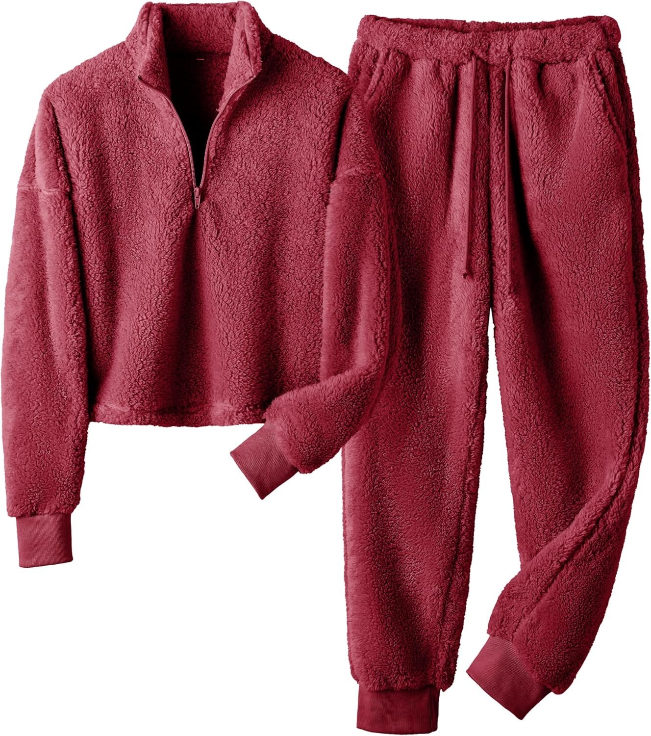 Fuzzy Pajamas Sets for Women - Cozy Winter Sleepwear Set