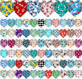 Reginary 72 Packs Dog Bandanas Bulk Triangle Scarf Bibs - 36 Styles