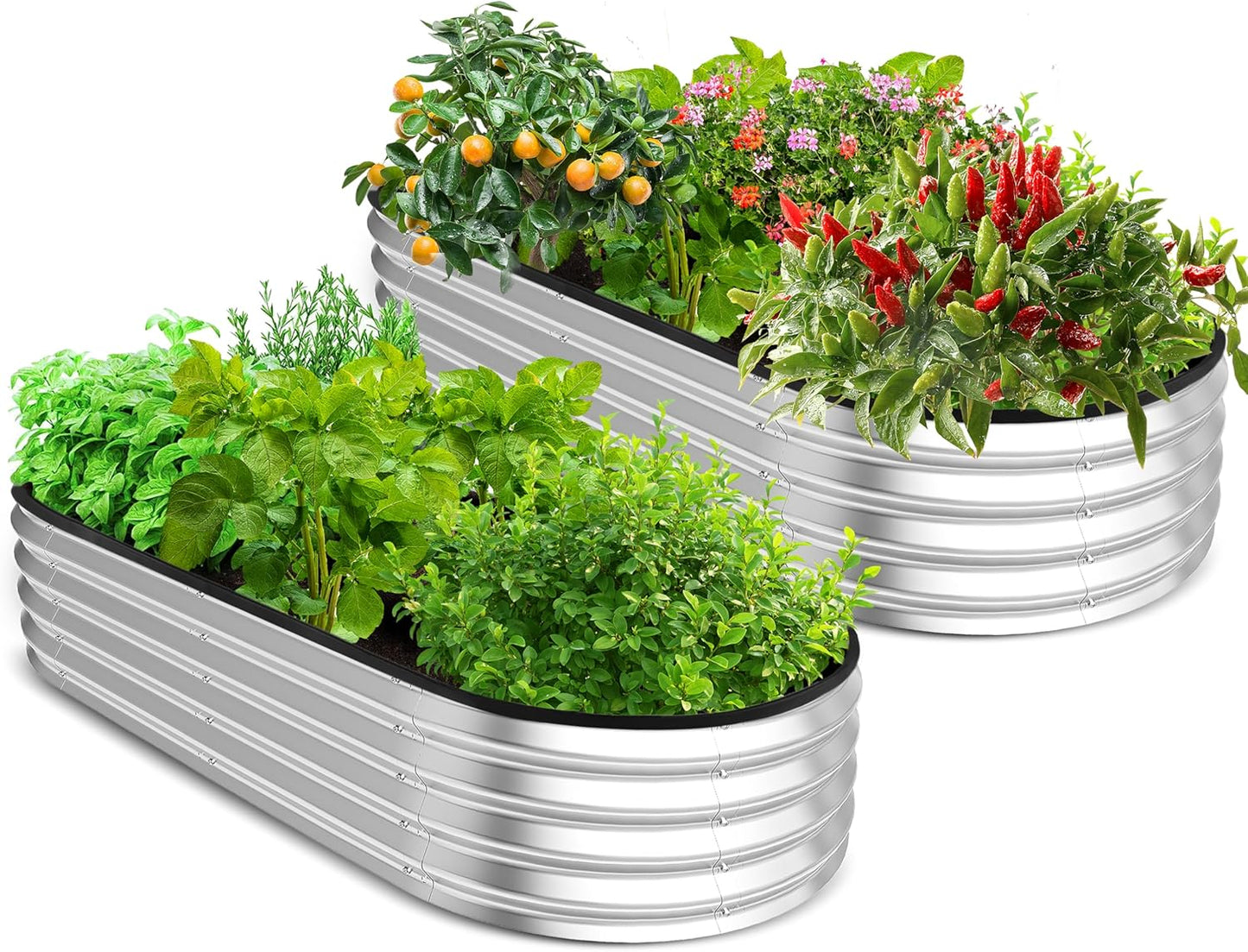 Utopia Home Galvanized Raised Garden Bed for Easy Gardening