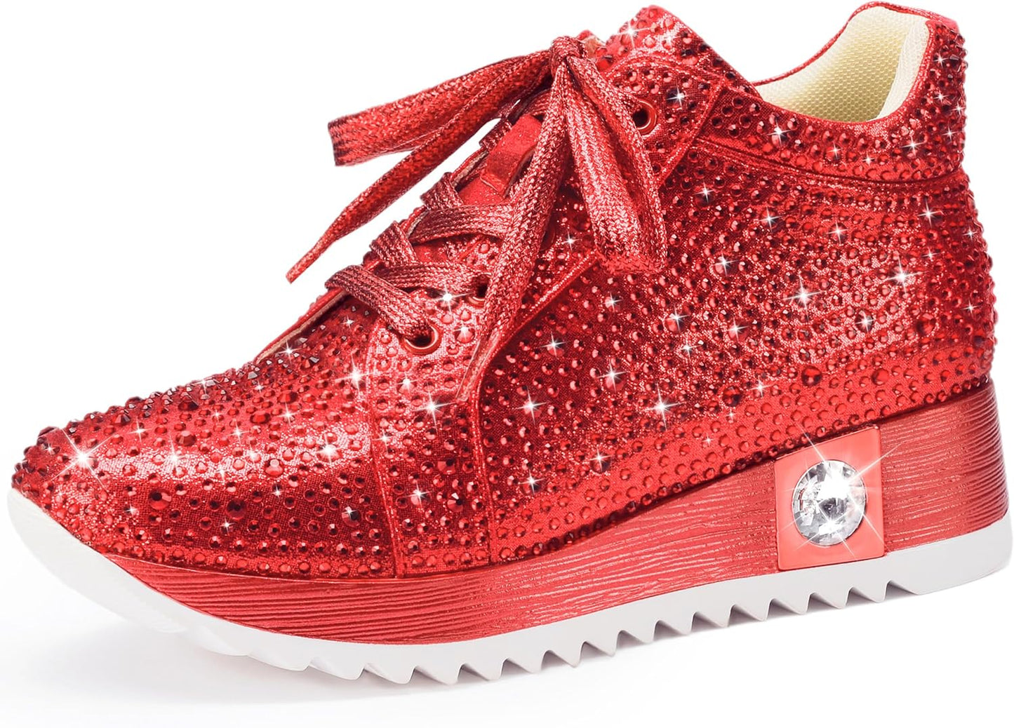 Women's Fashion Glitter Sneakers Platform Wedge Shoes for Style