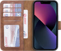 Genuine Leather Handmade Wallet Case Compatible with iPhone 13
