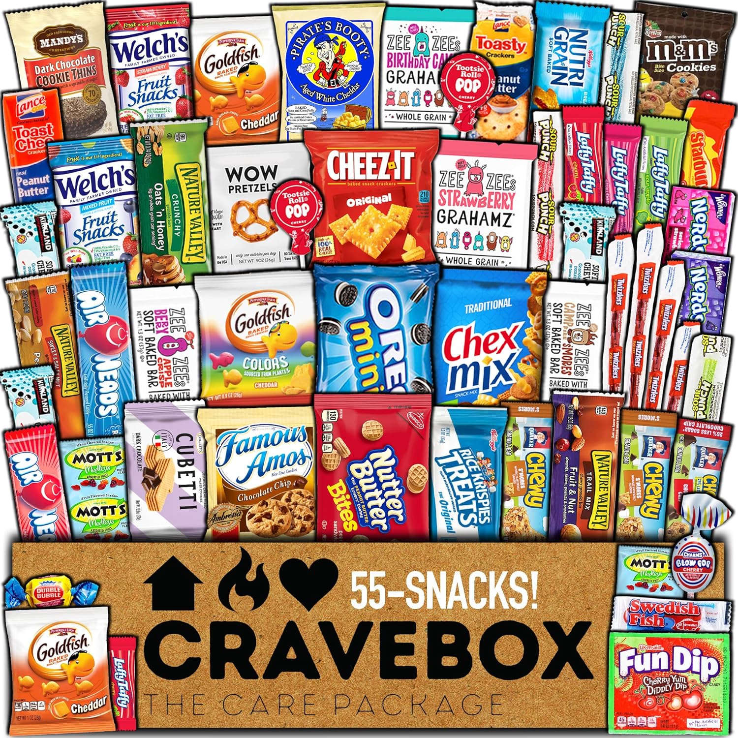CRAVEBOX Snacks Box Variety Pack for Halloween Treats Gift Basket