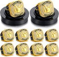 Bowling Champion Rings 10pcs Set - Team Award Rings with Chains