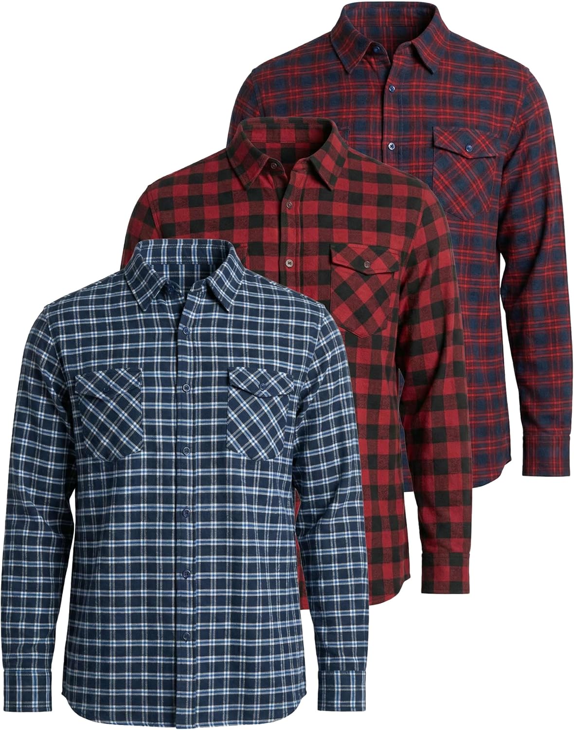 Men's Long-Sleeve Flannel Button Down Shirts for Every Occasion