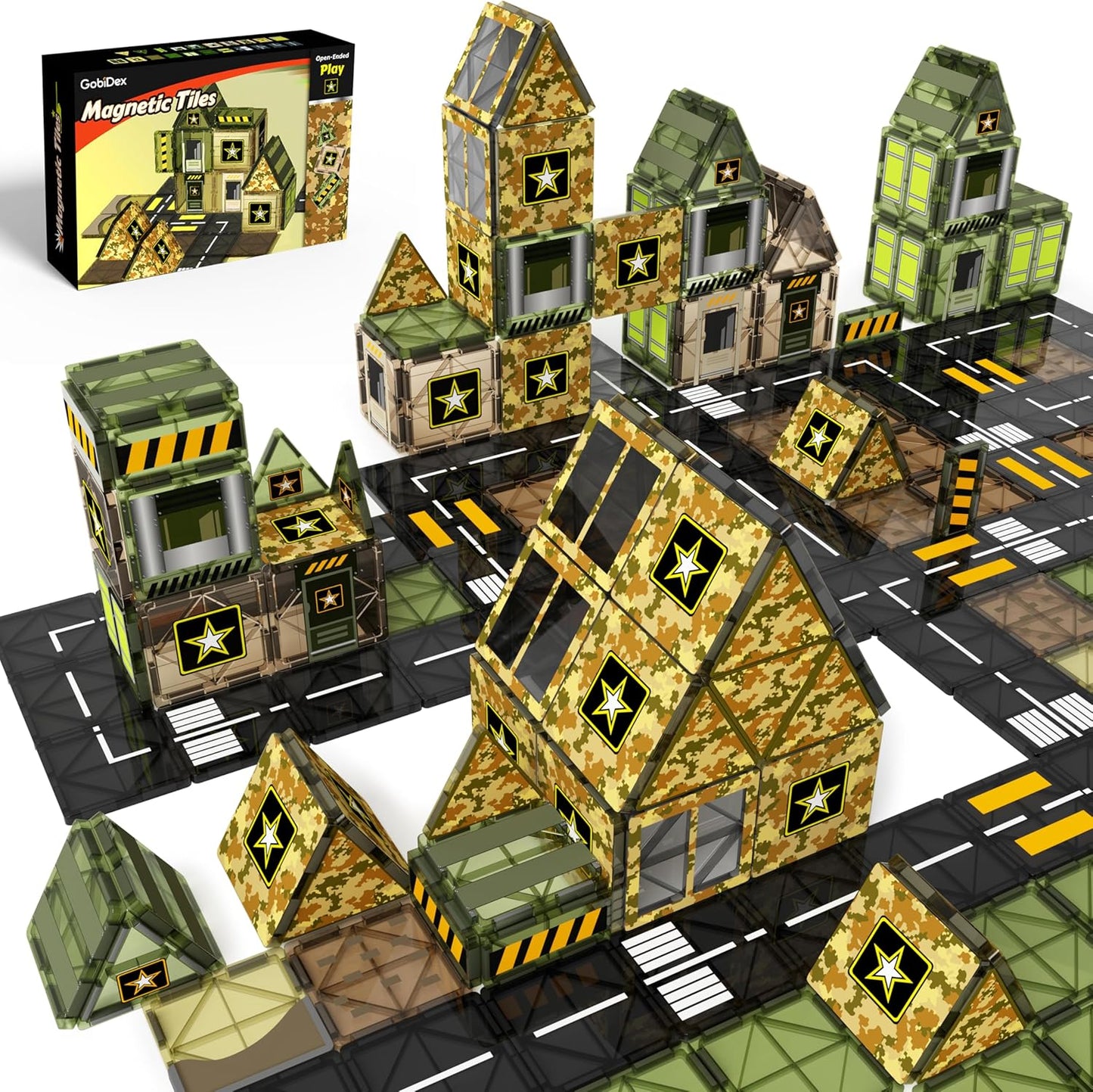 STEM Military Magnet Tiles for Toddlers
