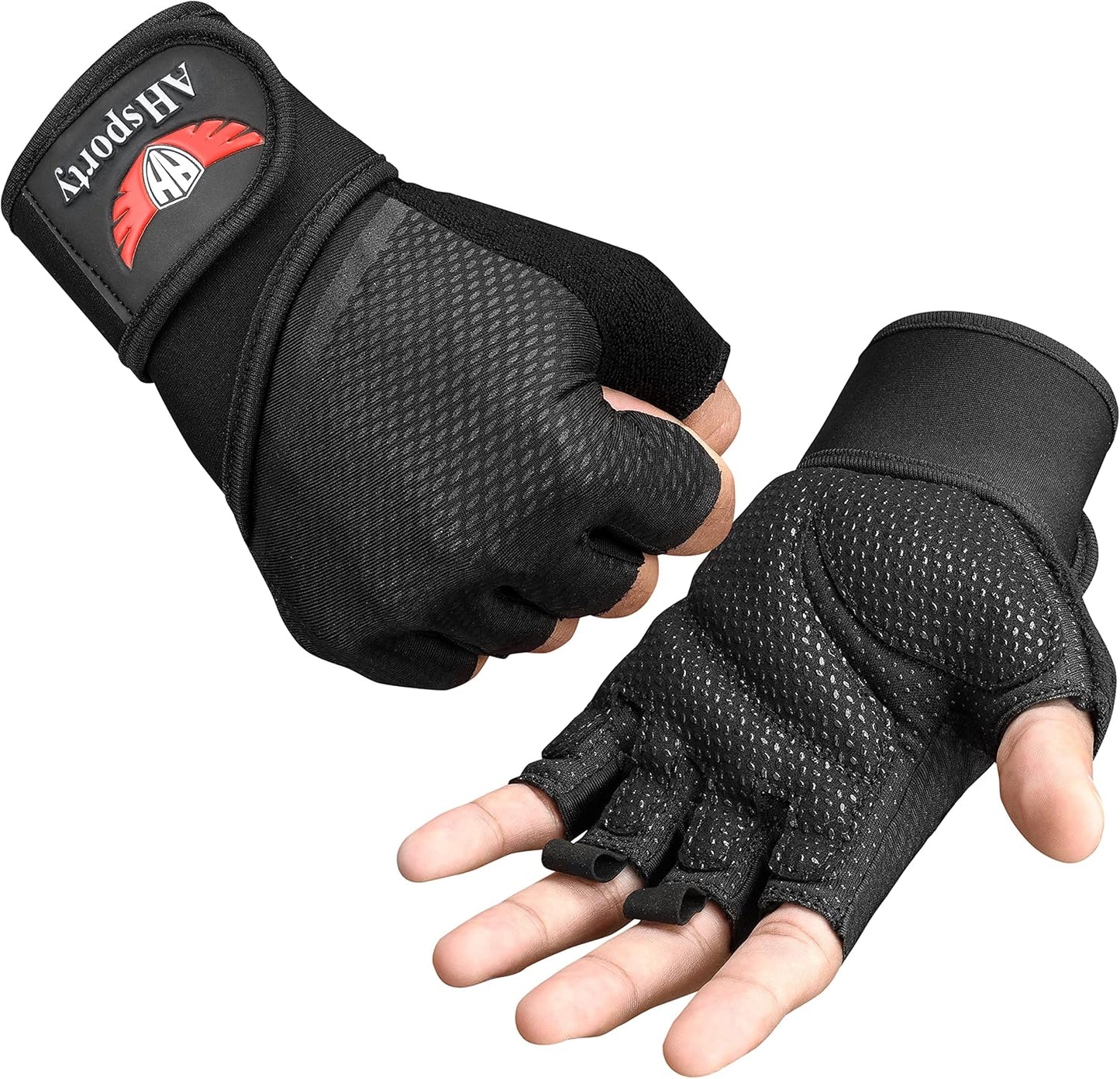 Enhanced Grip & Wrist Support Gym Gloves - AHsporty