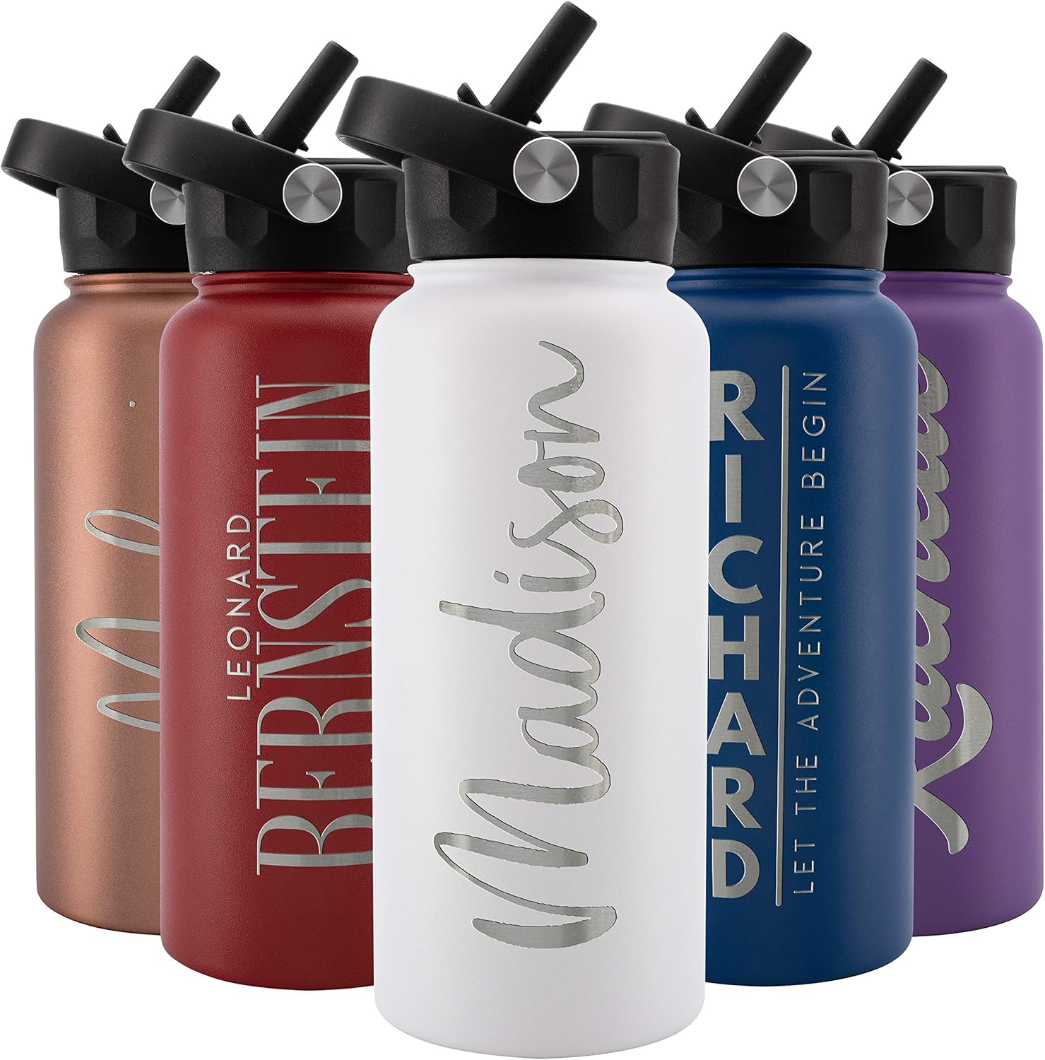 Amazing Items Personalized Water Bottle - Custom 32 oz