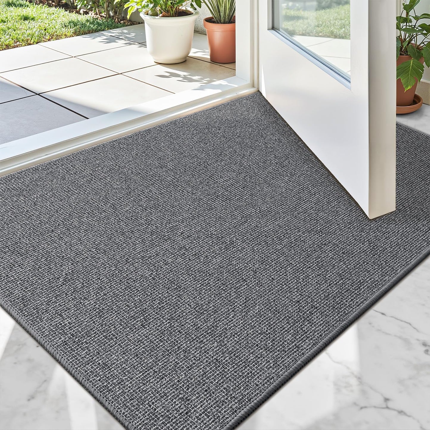 LUMI Indoor Door Mat 24x36 Ultra Thin Non-Slip Doormat