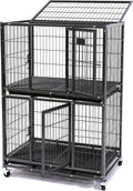 31 Inch Stackable Heavy Duty Dog Crate - Two Tier Space Saver