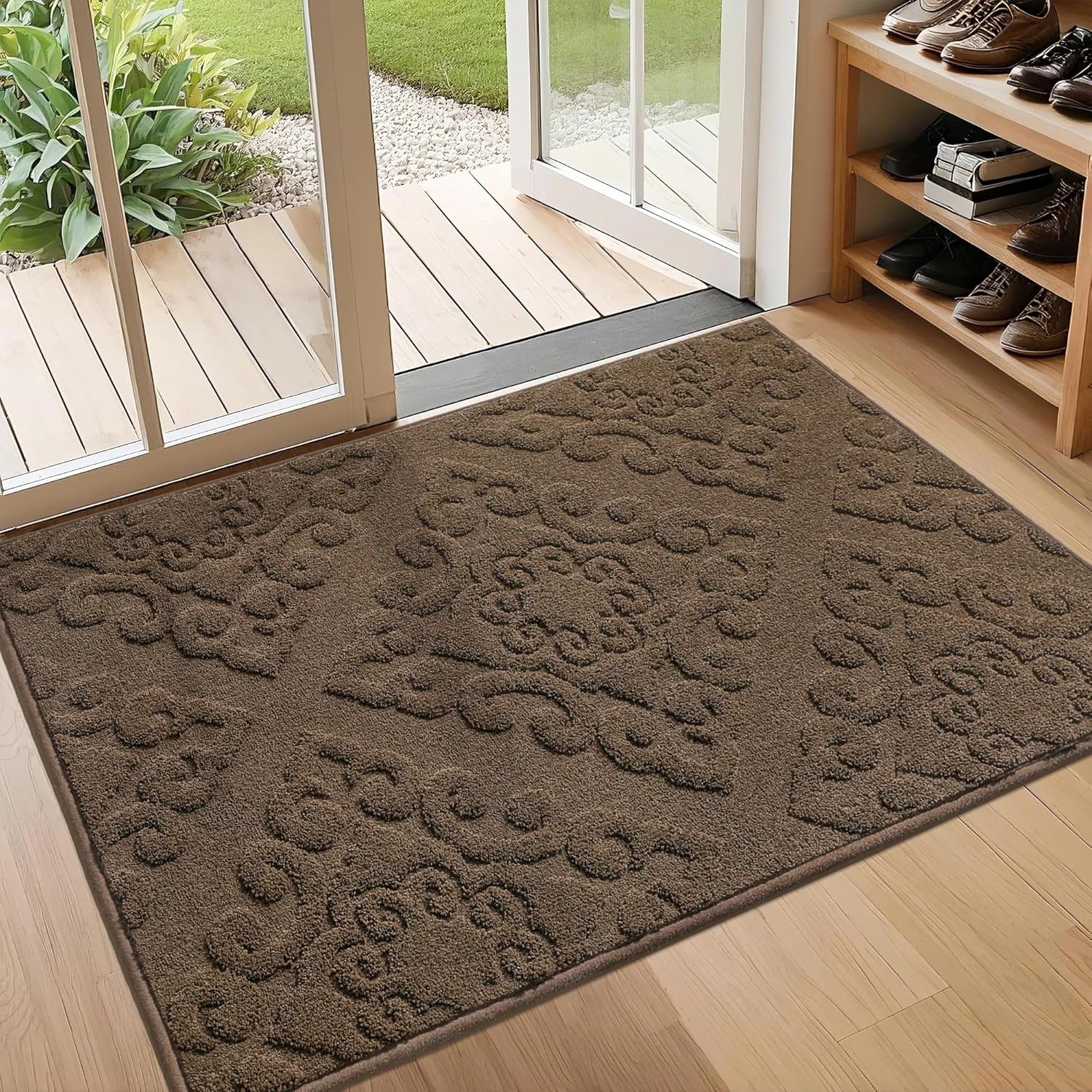 COSY HOMEER Non-Slip Door Mat for Entryway - Absorbent & Washable