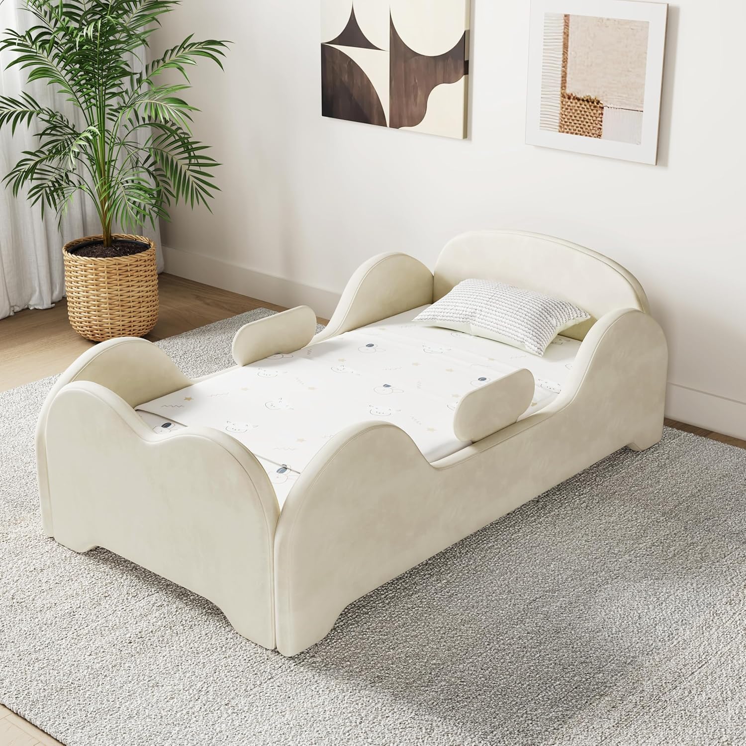 Toddler Bed with Extra Safety Broad for Secure Sleeping