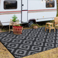 Outdoor Rug for Patio 9x18 Plastic Straw Rug - Waterproof Reversible