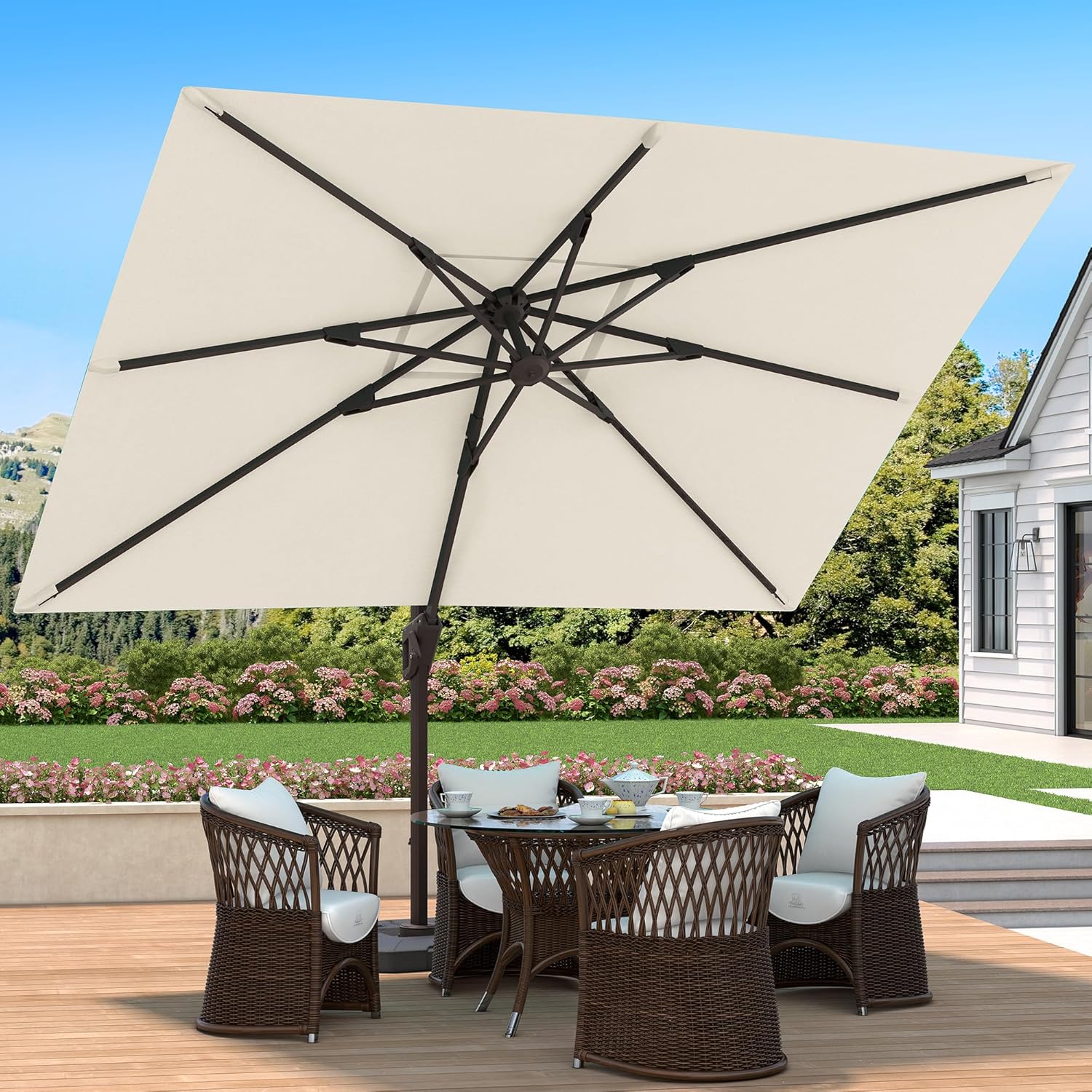 9ft X 12ft Cantilever Patio Umbrella for Outdoor Shade Needs