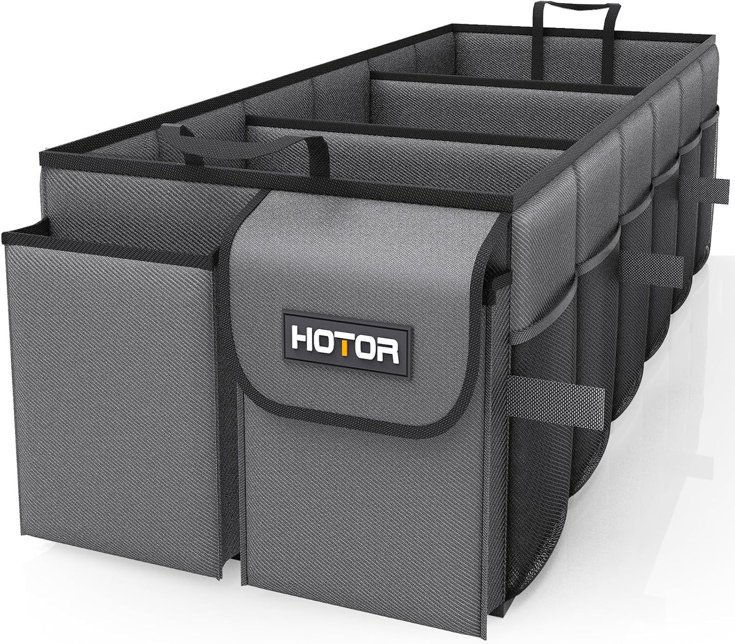 HOTOR Foldable Trunk Organizer for SUVs and Sedans - Grey