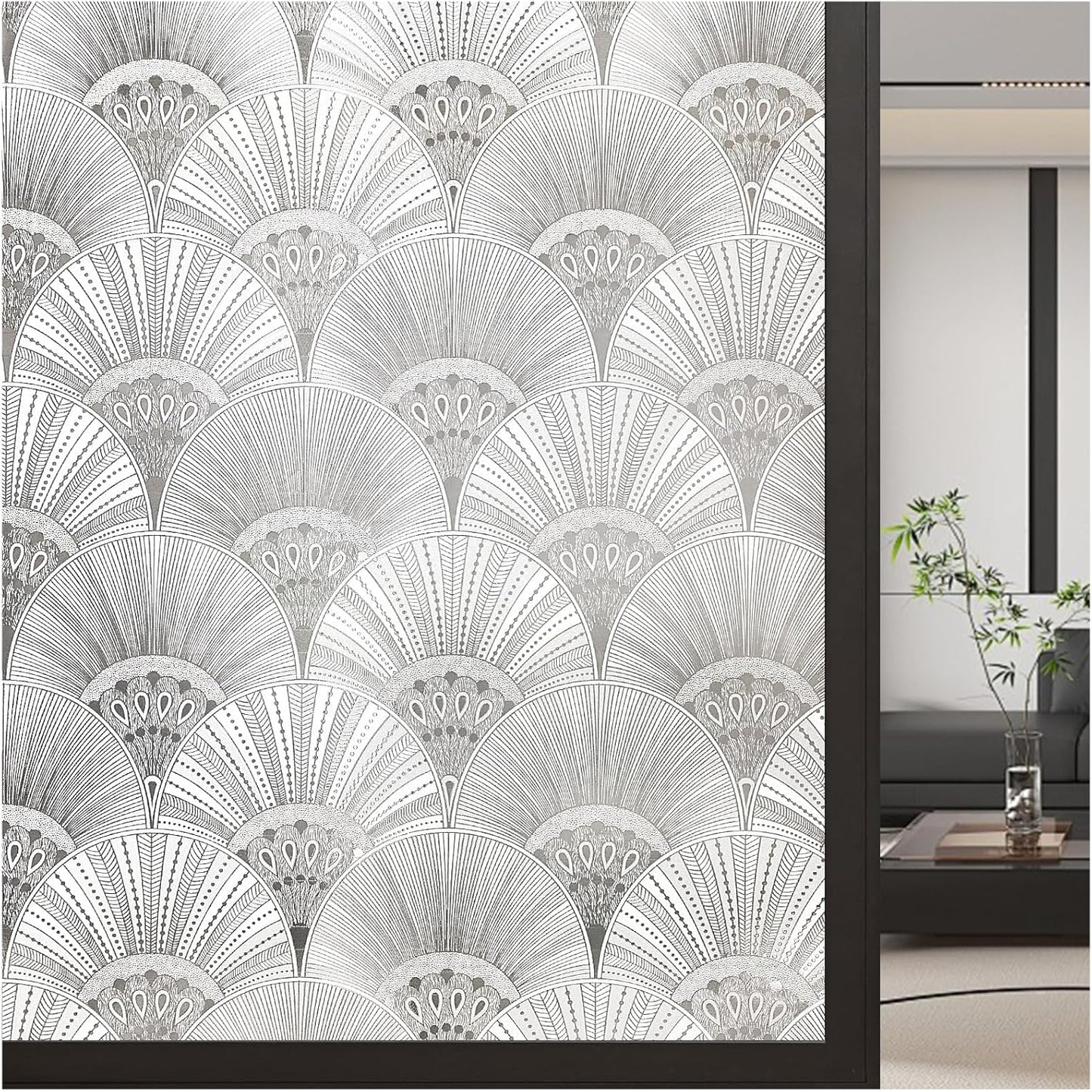 Beautyhero Window Privacy Film for Frosted Reeded Glass Look