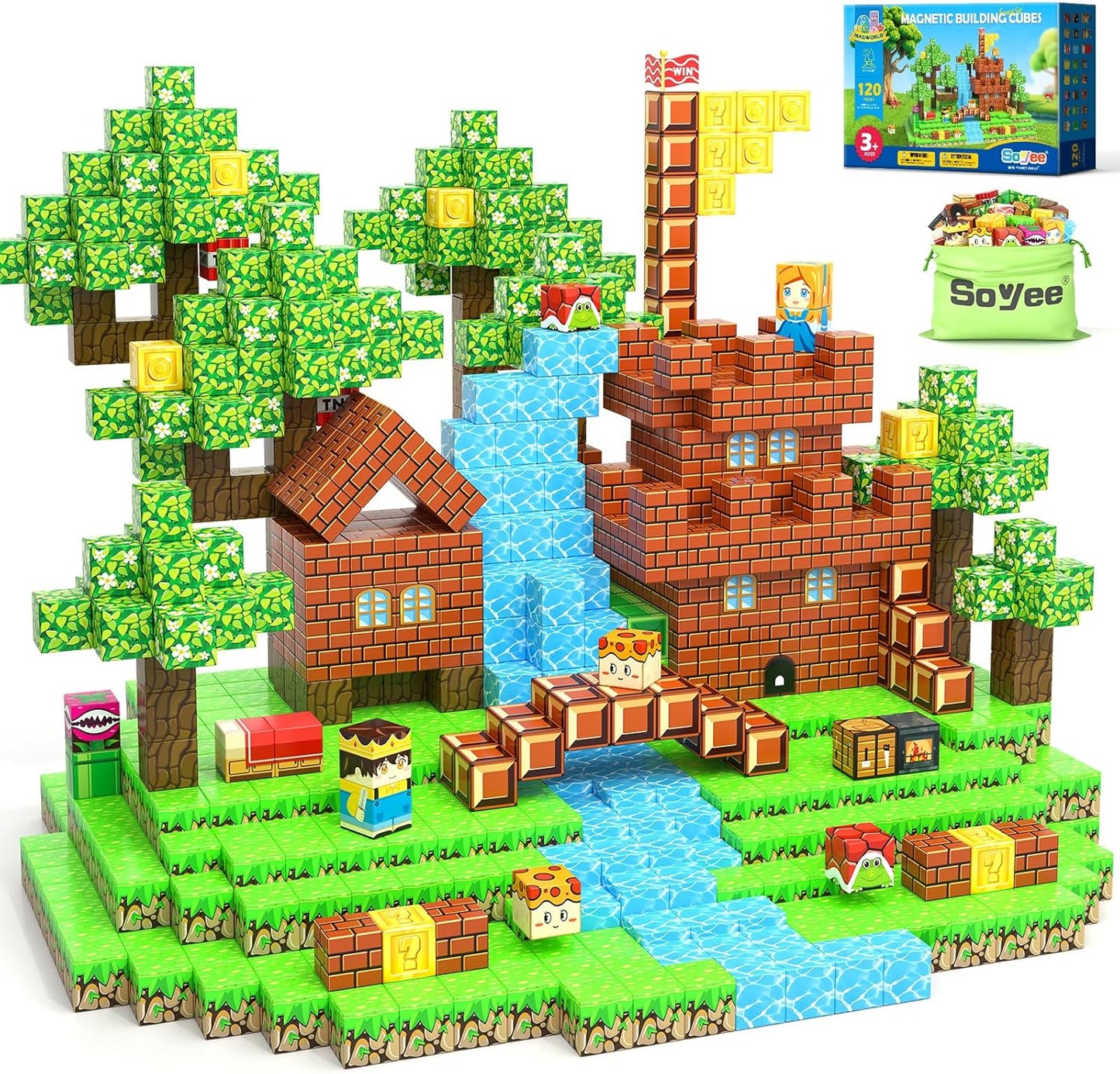 120PCS Magnetic Blocks for Kids - Adventure Building Set